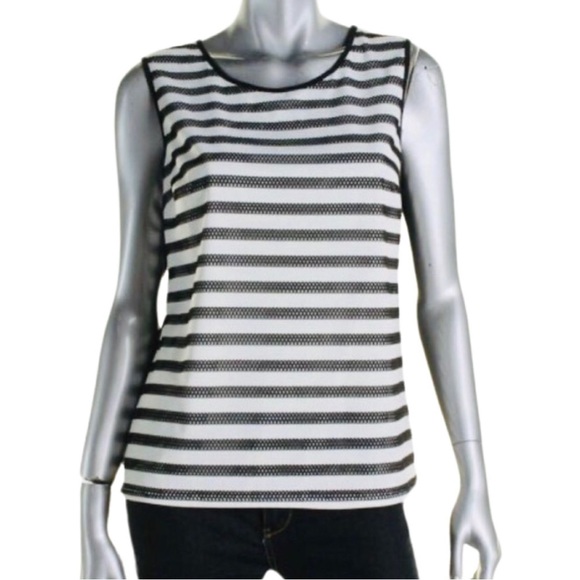 NINE WEST Textured Stripe Tank - Picture 3 of 11
